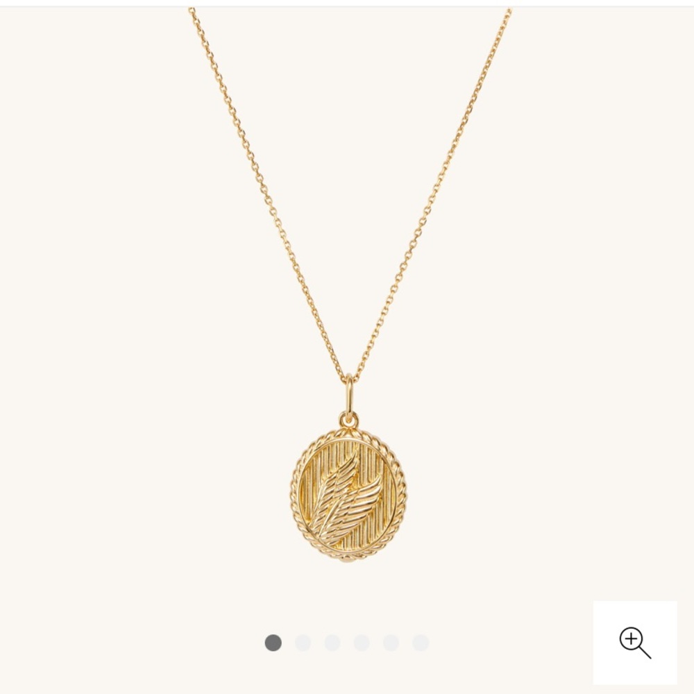 Mejuri Winged Coin Pendent Necklace